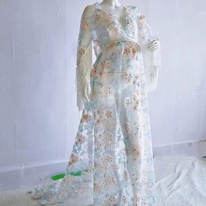 Lace Boho Sheer Maternity Dress
